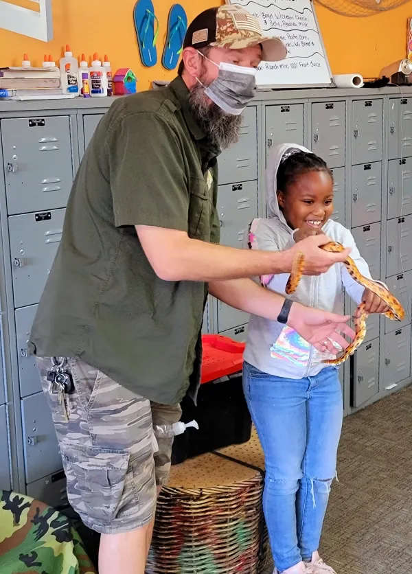E&M Reptile Visits Kids Kare Schools